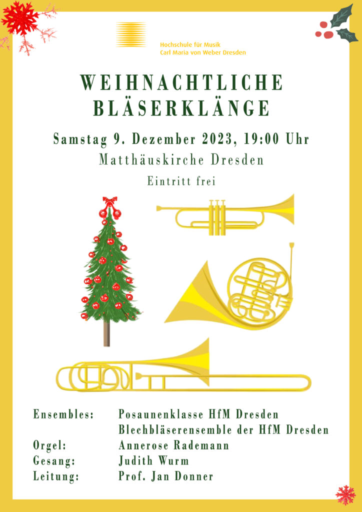 Plakat Weihnachtliche Bläsermusik 2023
